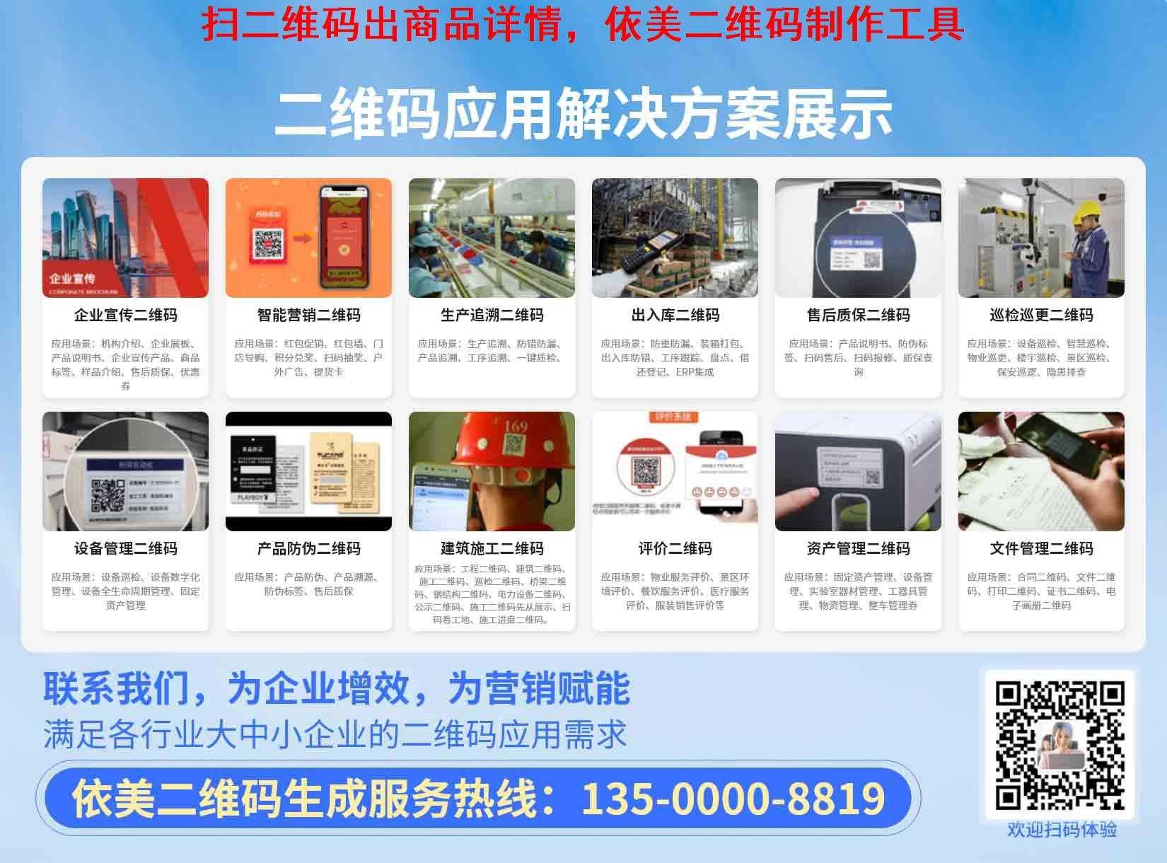 扫二维码出商品详情，啦电二维码制作工具